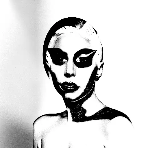 lady gaga mugler fashion show tattoo design idea