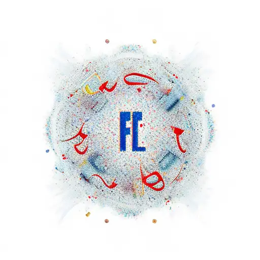 the word "فلفل" in arabic but with chillipepper instade of "ف" tattoo design idea