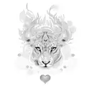 The name “Srinivas” with minimal design and a heart tattoo design idea