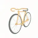 A bike with drums as tires tattoo design idea