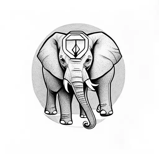 elephant tattoo design idea
