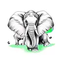 elephant tattoo design idea