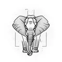 elephant tattoo design idea