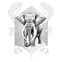 elephant tattoo design idea