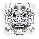 Oni Mask tattoo design idea