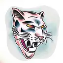 Panther tattoo design idea