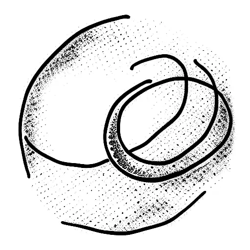 enso ring with waves tattoo design idea