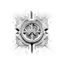 3d cross tattoo design idea