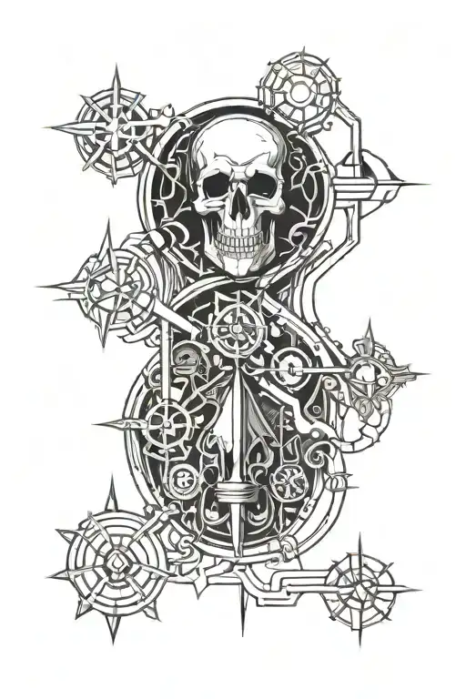 For a sleeve tattoo in medieval style, you can consider several traditional elements and designs q tattoo design idea