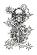 For a sleeve tattoo in medieval style, you can consider several traditional elements and designs q tattoo design idea