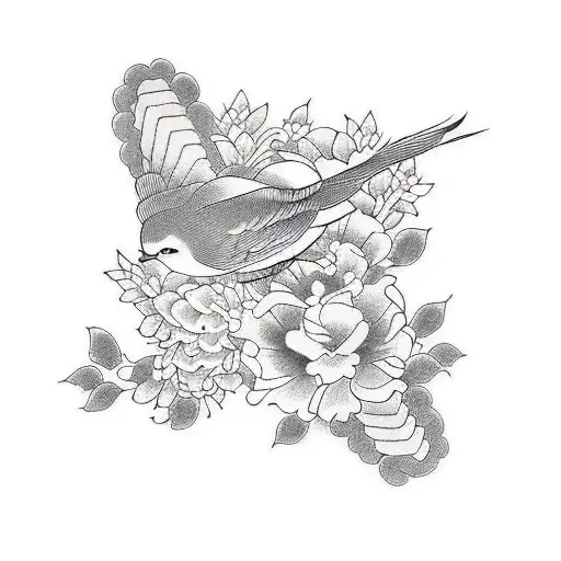 two birds tattoo design idea