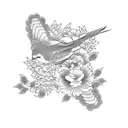 two birds tattoo design idea
