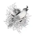 two birds tattoo design idea