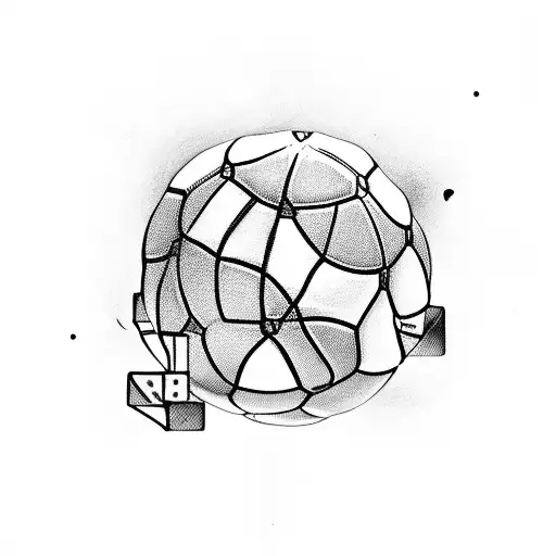 A science experiment with basketballs and dice tattoo design idea