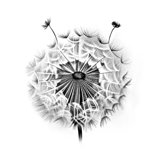 Dandelion tattoo design idea