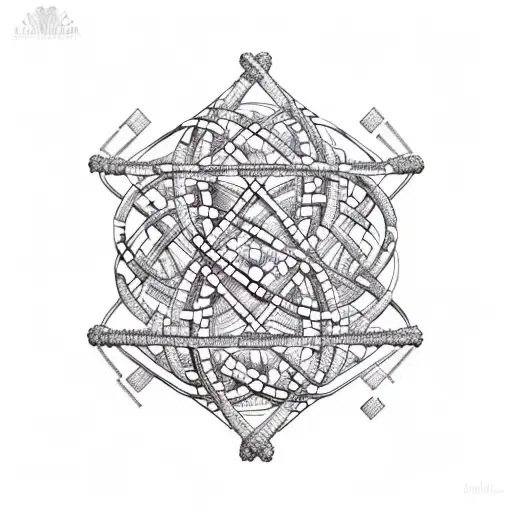 DNA Helix with Binary Code  tattoo design idea