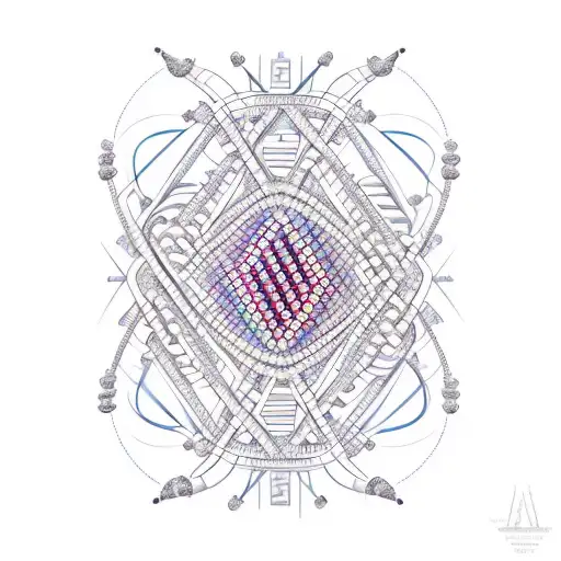 DNA Helix with Binary Code  tattoo design idea