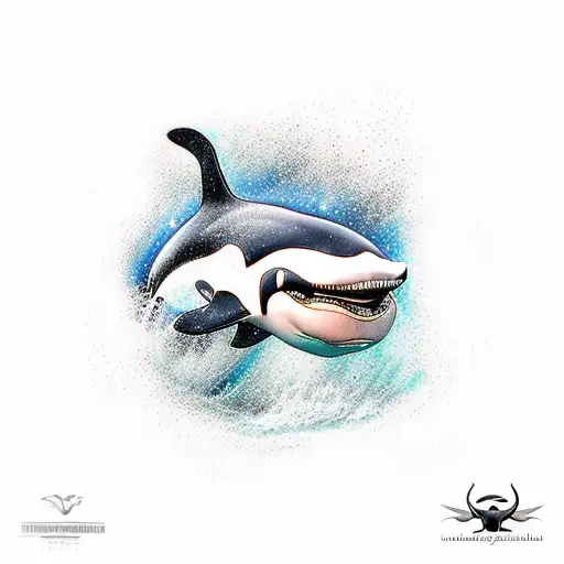 killer whale chest tattoo tattoo design idea
