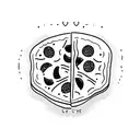 Pizza slice tattoo design idea