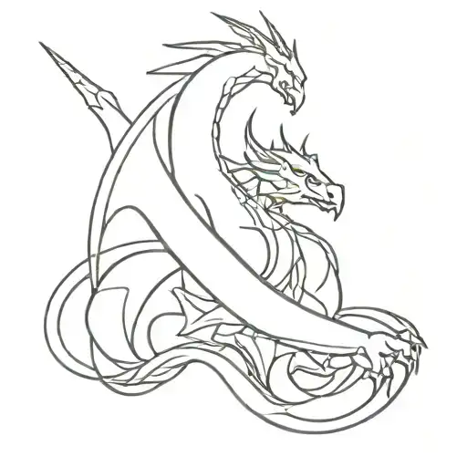 tiamat tattoo design idea