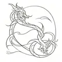 tiamat tattoo design idea