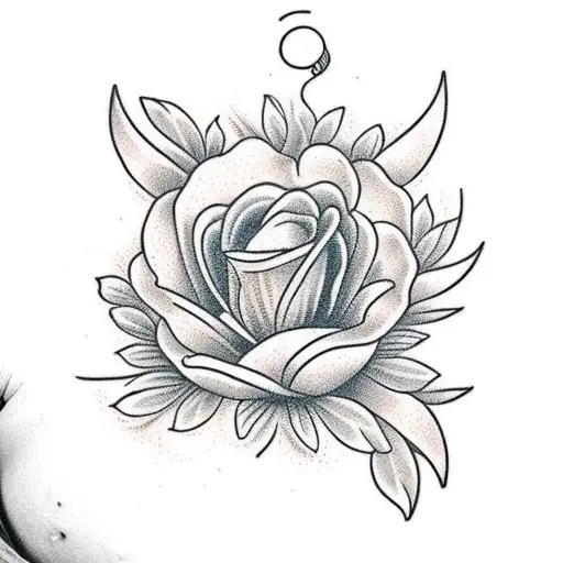April Birth Flower tattoo design idea