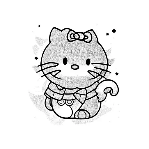 hello kitty tattoo design idea