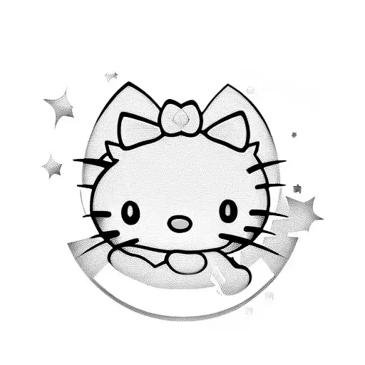 hello kitty tattoo design idea