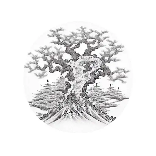 Tree dedicated to grandma tattoo design idea