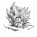 dragonball z goku tattoo design idea