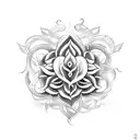 Incorporate religious symbols intertwined with vines and flowers to represent faith and growth tattoo design idea
