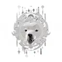 Create a realistic portrait of the streamer from Vinnytsia Papich with an iron as a symbolic element tattoo design idea