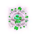 4 leaf Clover with the number 143 on leaves tattoo design idea
