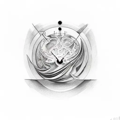 a distorted tattoo that represents inner emptiness but simple and sexy tattoo design idea