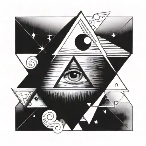 eye triangle space tattoo tattoo design idea