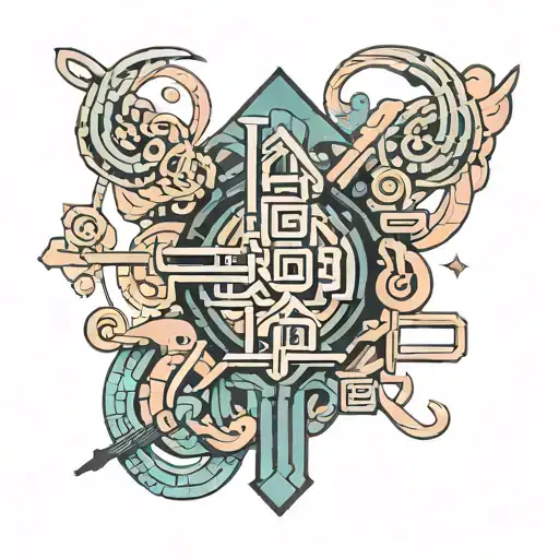 126 characters in the style of Japanese hieroglyphs, cyberpunk hieroglyphs, cyberpunk numbers tattoo design idea