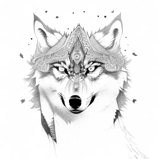 lone wolf never give up alone  tattoo design idea