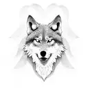 lone wolf never give up alone  tattoo design idea