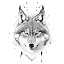 lone wolf never give up alone  tattoo design idea