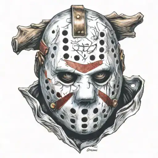 jason voorhees mask tattoo design idea