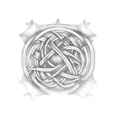 witch knot created by roots tattoo design idea