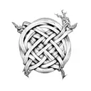 witch knot created by roots tattoo design idea