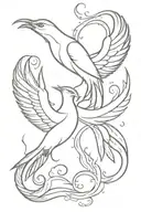 phoenix and "still I rise"  tattoo design idea