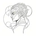 arjuna and tech themed tattoo, relevance with physics tattoo design idea