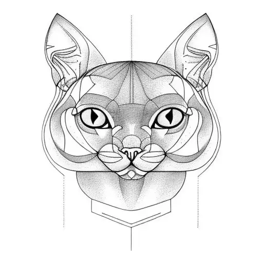 gato sphynx tattoo design idea