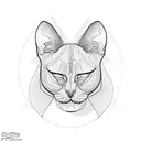 gato sphynx tattoo design idea