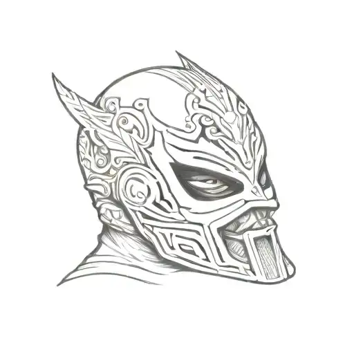 Rey Mysterio Luchador Mask tattoo design idea