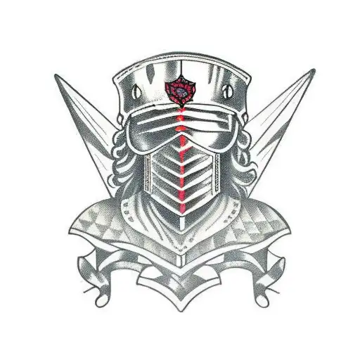 Gothic Medieval Knight tattoo design idea