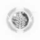 Tree of Life leading into galaxy that uses new James watt telescope images as inspiration tattoo design idea