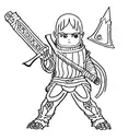 A sketch of Guts wielding the Dragon Slayer sword from Berserk tattoo design idea